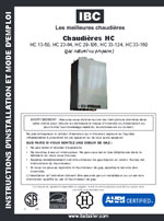 Manuel d'installation Chaudière à condensation IBC Série HC (eau chaude)